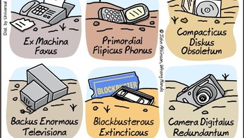 Lama-lama gadget teknologi lawas akan jadi fosil. Foto: istimewa