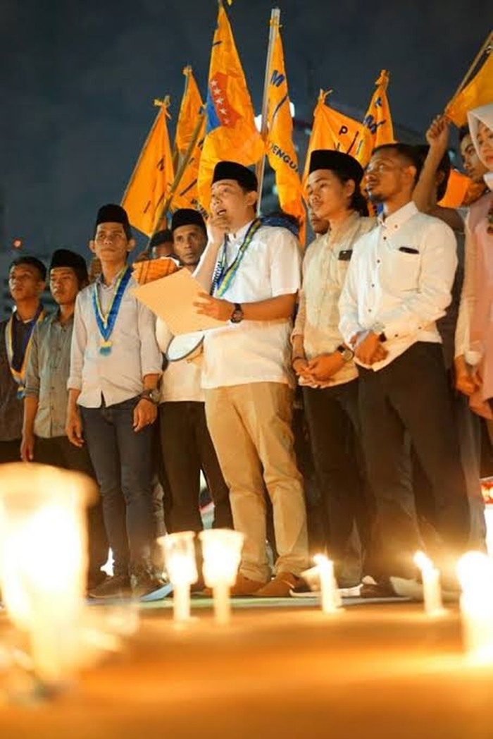 Ketua PB PMII, Agus Mulyono Herlambang, foto diambil sebelum pandemi.  (Dok. PMII)
