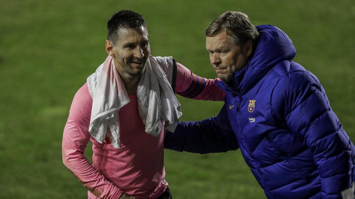 Lionel Messi dan Ronald Koeman semasa di Barcelona. (Foto: Manu Fernandez/AP)