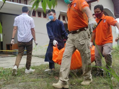 Lokasi penemuan mayat pegawai Pengadilan Tinggi Agama Pekanbaru yang tewas terbakar
