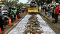 Knalpot yang dimusnahkan tersebut merupakan hasil operasi tertib lalulintas dari Agustus 2020 hingga Januari 2021.