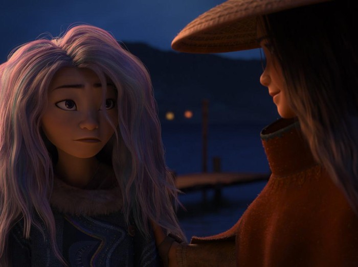 Raya seeks the help of the legendary dragon, Sisu. Seeing what’s become of Kumandra, Sisu commits to helping Raya fulfill her mission in reuniting the lands. Featuring Kelly Marie Tran as the voice of Raya and Awkwafina as the voice of Sisu, Walt Disney Animation Studios’ “Raya and the Last Dragon” will be in theaters and on Disney+ with Premier Access on March 5, 2021. © 2021 Disney. All Rights Reserved.
