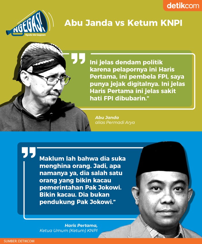 Abu Janda vs Ketum KNPI Permadi menilai pelaporan ini bernuansa politis