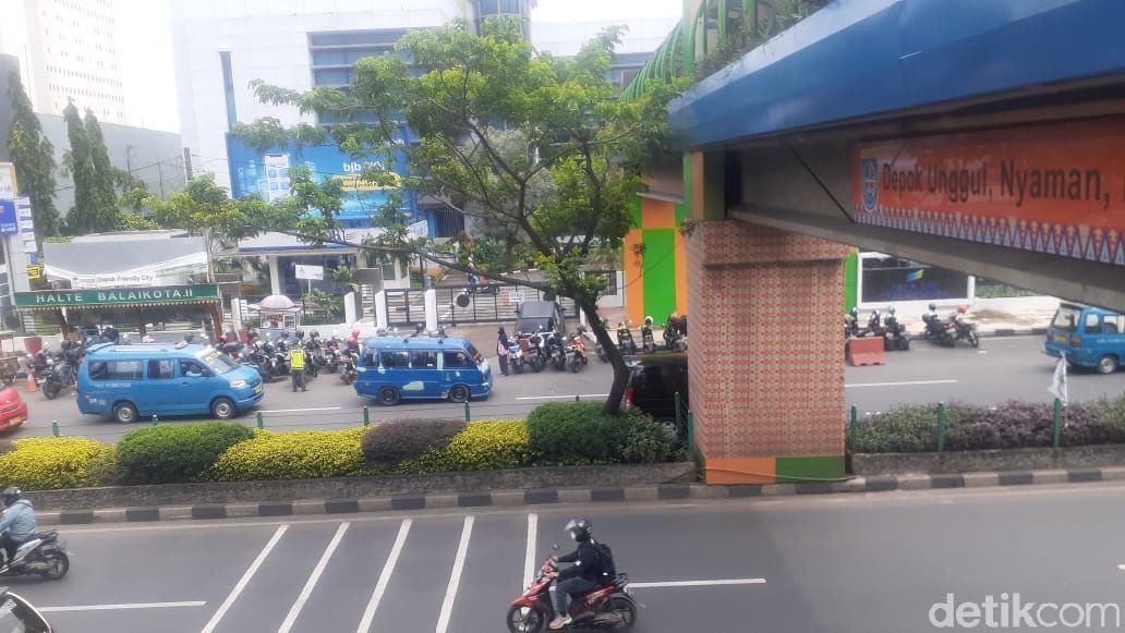 JPO Wali Kota Depok, 29 Januari 2021. (Afzal Nur Iman/detikcom)
