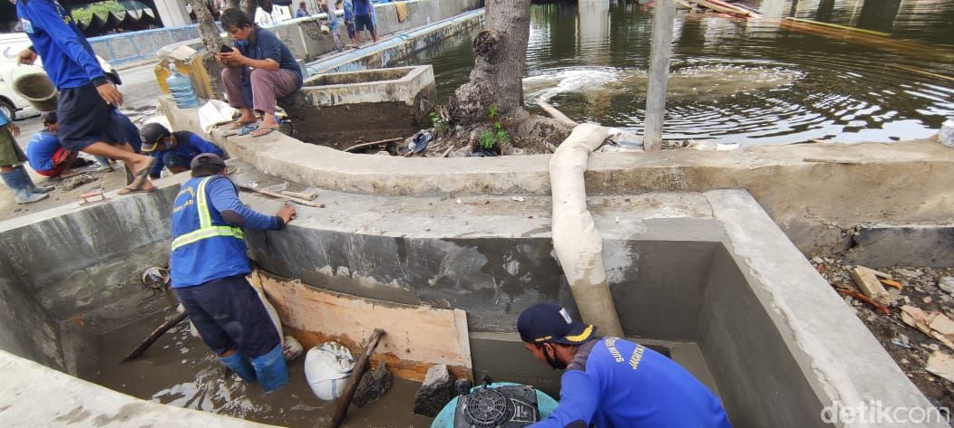 Kolam olakan di Jl RE Martadinata di Jembatan Lodan, Ancol, Jakarta Utara. (Taufieq RA/detikcom)