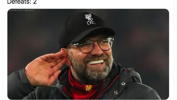 Rekor mentereng Klopp melawan Mourinho. Foto: istimewa