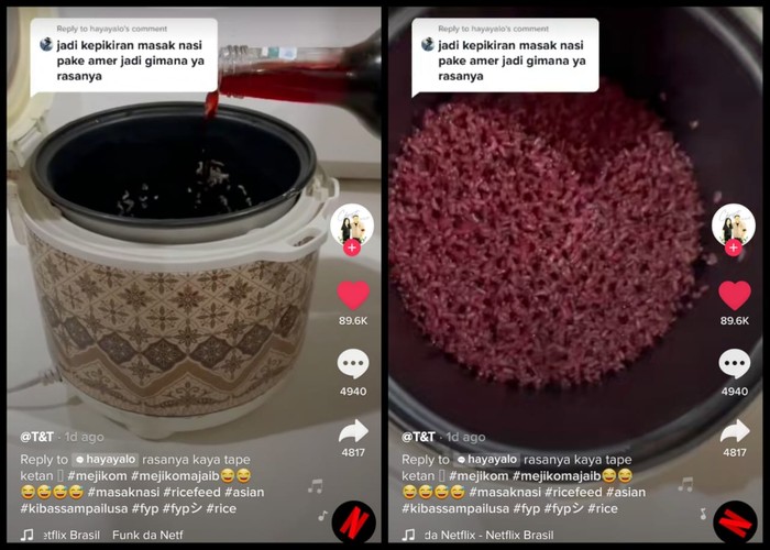 Netizen Masak Nasi Pakai Anggur Merah, Nasinya Kayak Tape Ketan! Netizen Masak Nasi Pakai Anggur Merah, Nasinya Kayak Tape Ketan!