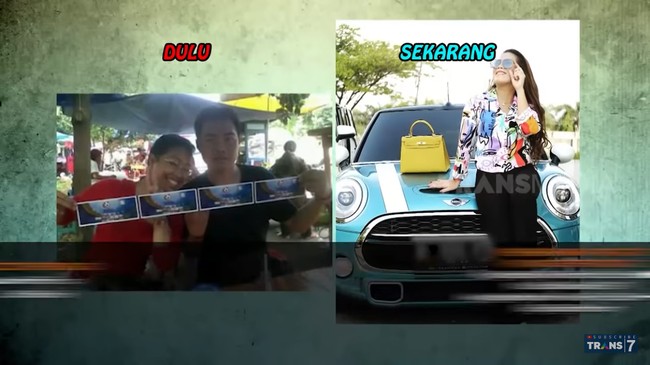 Dalam acara tersebut, Olla membawa kedua host untuk mengunjungi rumah mewahnya dengan mobil yang baru dibeli. Selain mobil seharga Rp 1 miliaran, wanita tersebut juga menunjukkan koleksi tas parfum, tas hingga sepatu dari brand-brand kenamaan. Ditampilkan pula kamar mandi senilai ratusan juta sampai total harga penampilannya hari itu yang mencapai Rp 344 jutaan. Foto: YouTube Trans7 Official