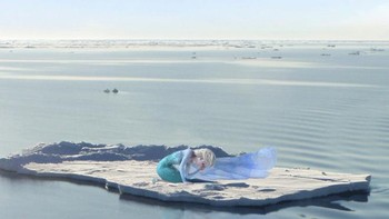 Elsa dan mencairnya es karena pemanasan global. 1Foto: Jeff Hong via Sadanduseless