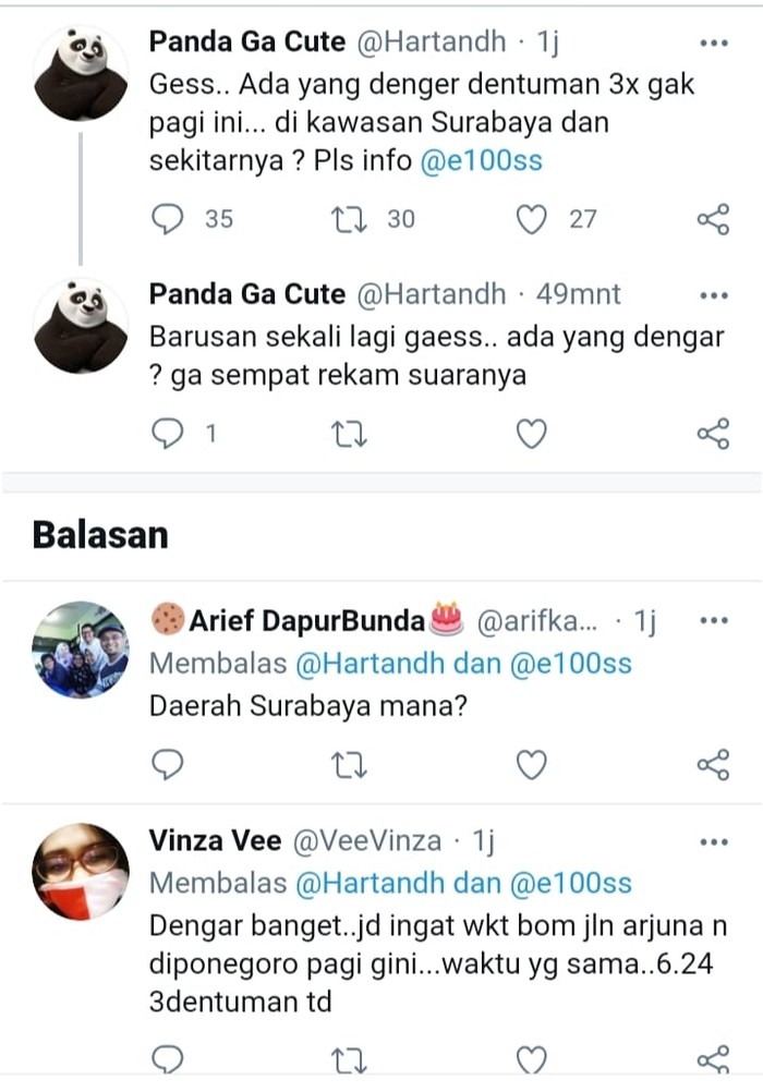 Dari Mana Suara Dentuman Keras Yang Kagetkan Warga Surabaya Pagi Tadi