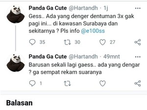 Dari Mana Suara Dentuman Keras yang Kagetkan Warga Surabaya Pagi Tadi?