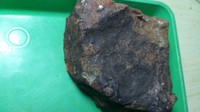 Batu meteorit setelah dipotong oleh tim peneliti Itera.