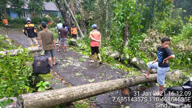 Kerusakan dampak angin kencang, 31/1/2021