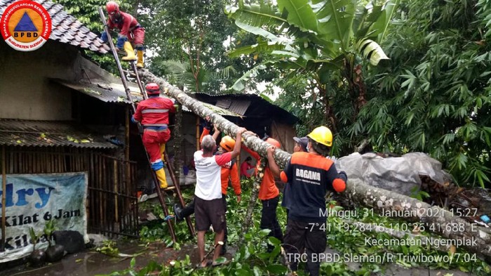 Kerusakan dampak angin kencang, 31/1/2021