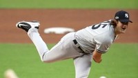 Gerrit Cole juga mendapat kontrak paling mahal, saat dibayar New York Yankees sebesar 324 juta dolar AS untuk kontrak berdurasi 9 tahun, yakni pada 2020 hingga 2028. (Foto: Christian Petersen/Getty Images/AFP)