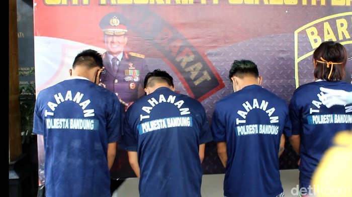Ini 4 pemuda di Bandung yang keroyok dan tusuk mati seorang pria