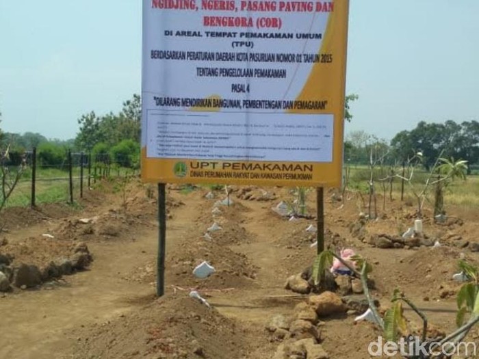 Makam Khusus COVID-19 Kota Pasuruan Tersisa 10 Liang Lahat