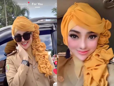 Yunianingyas Fajarini S.STP M,M, menjadi sorotan warganet karena penampilannya