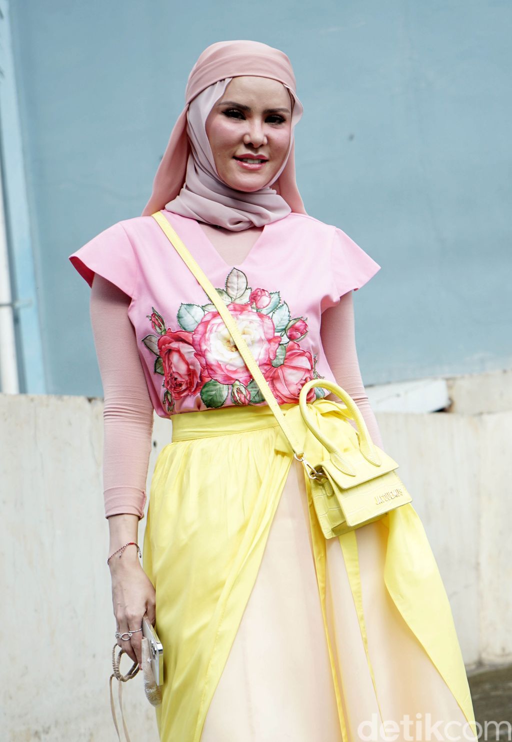 Angel Lelga saat ditemui di kawasan studio Trans TV.