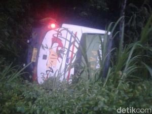 Bus Masuk Jurang Sedalam 20 Meter di Lumajang, 3 Orang Luka