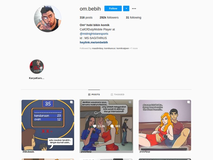 Komik Instagram @Om.Bebih