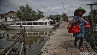 Biasanya jika musim hujan, kampung RW 02 Marunda selalu banjir karena naiknnya air laut dan dicampur derasnya air hujan. 