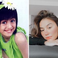 Kecilnya terlihat sangat imut dengan poni dan senyum lebarnya, penampilan Agnez Mo saat ini sudah jauh terlihat berbeda. Bagaimana menurutmu? Foto: instagram.com/agnezmo