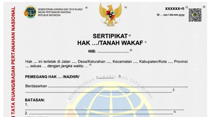 Menteri ATR sekaligus Kepala BPN Sofyan Djalil menerbitkan Permen ATR Nomor 1/2021 tentang Sertifikat Elektronik. Dengan adanya aturan ini, sertifikat tanah akan diganti elektronik. Begini penampakan sertifikatnya.