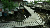 Salah satu sudut Agats, kota di atas papan