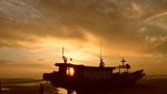 Eksotisme Sunset Pertama Nusantara di Pantai Lampu Satu