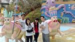 Goes to Water Park