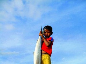 Ikan Bandeng Ekstra Besar di Pasar Ikan Sape