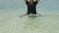 Gradasi warna laut yang sangat indah di Karimunjawa
