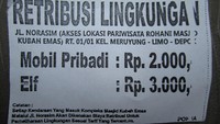 Karcis masuk masjid Dian Al Mahdi