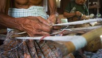 Penggulungan benang agar lebih teratur dan bisa terlihat jika ada benang yang putus