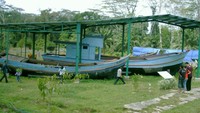 Perahu yang digunakan untuk mengarungi laut dari Vietnam