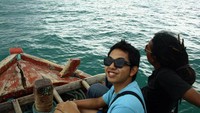 Suasana di kapal saat menyebrang dari Canti ke pulau Sebesi