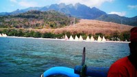 Latar belakang bukit yang kering