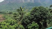 Bukit Kelam dilihat dari pinggir jalan raya