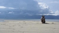 Latar belakang Burung Camar di Busung Putih