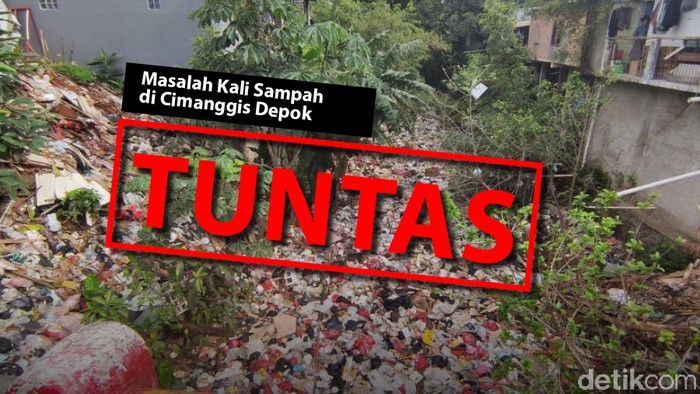 Masalah sampah di Kali Baru Cijantung, Cimanggis, Depok, telah tuntas. (Mindra Purnomo/Infografis detikcom)