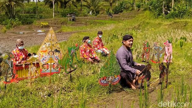 Pementasan Wayang Serangga di Lokasi Persawahan Magelang