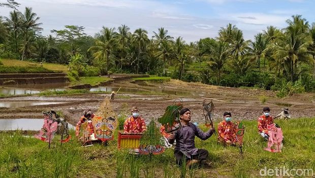 Pementasan Wayang Serangga di Lokasi Persawahan Magelang
