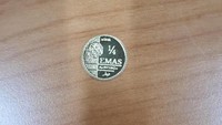 Penampakan koin dinar dengan ukuran bertuliskan emas. Ada juga ukiran kaligrafi Arab. (Foto: Dok. Istimewa)