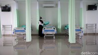 Ruangan ini disiapkan untuk mengantisipasi lonjakan pasien COVID-19.