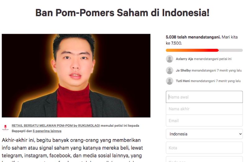 Screenshot Change.org