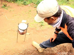 Penampakan Alarm Manual di Area Pergerakan Tanah Sukabumi