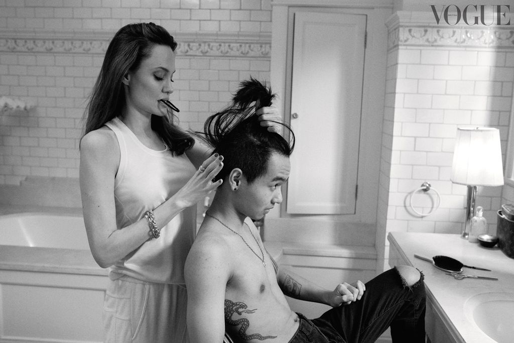 Angelina Jolie Family Photos for British VogueCredit: Craig McDean***USAGE: ONE USE ONLY***