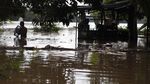 Sungai Bengawan Solo Meluap, Kampung Sewu Kebanjiran