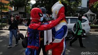 Kegiatan yang dilakukuan oleh Polres Jakarta Pusat itu bertujuan mengkampanyekan gerakan memakai masker dan tertib menerapkan protokol kesehatan di tengah pandemi COVID-19.